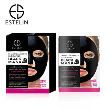 Charcoal white hydrating black mask